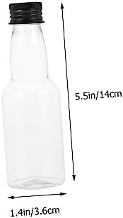 50pcs Clear Glass Shot Bottles with Caps for Home Brewing