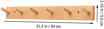 Bestyash Wooden Wall Mounted Storage Hanger for Clothes and Hats