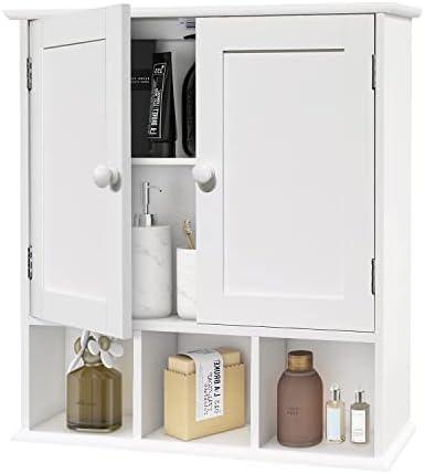 TaoHFE Wall Cabinet Over Toilet Storage With Adjustable Shelves