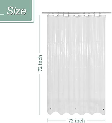 Mrs Awesome Clear Shower Curtain Liner with 3 Magnets 72x72