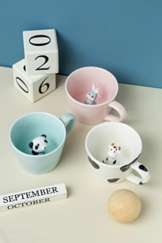 DIHOclub 3D Cow Ceramic Mug with Hidden Design