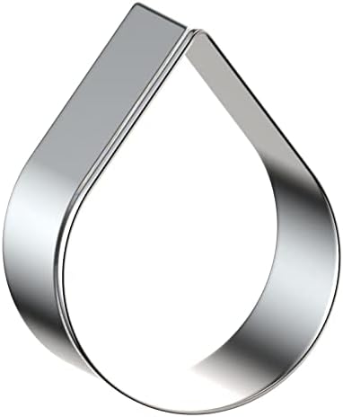 Teardrop Cookie Cutter Set - 5 4 3 2 Inches Stainless Steel