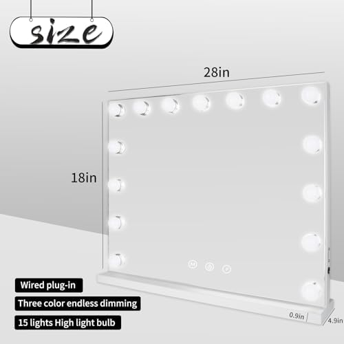 MKupView Vanity Mirror with Lights 228x182 Inches