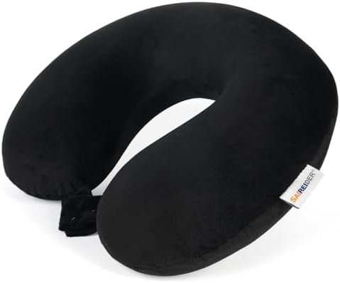 SAIREIDER Memory Foam Travel Pillow with Adjustable Cover
