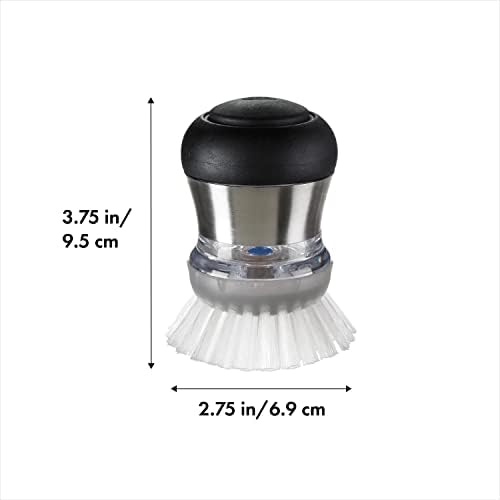 OXO Steel Soap Dispensing Palm Brush 1