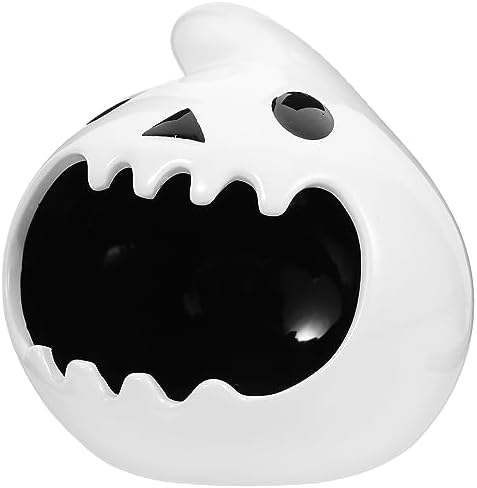 Halloween Candy Bowl Ghost Shaped Ceramic Candle Holder