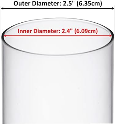 CYS EXCEL 6-Piece Clear Glass Hurricane Candle Holder