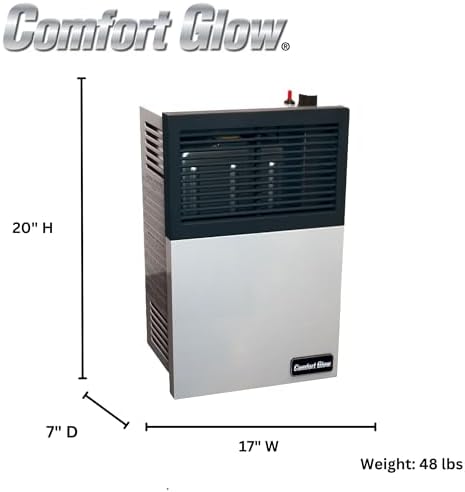 Comfort Glow 11000 BTU Direct Vent Natural Gas Wall Heater Gray Medium