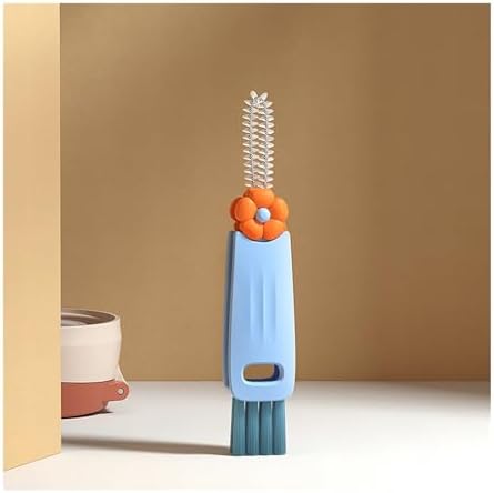 3 In 1 Cup Lid Crevice Cleaning Brush - Blue