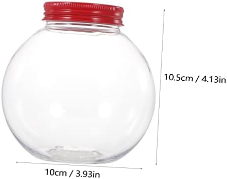 Operitacx 5Pcs Christmas Candy Jar Ball Shaped Packaging Bottles for Treats