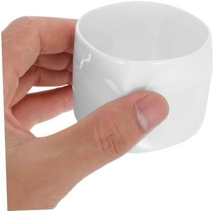 Ciieeo Mini White Porcelain Tea Cup and Candle Holder