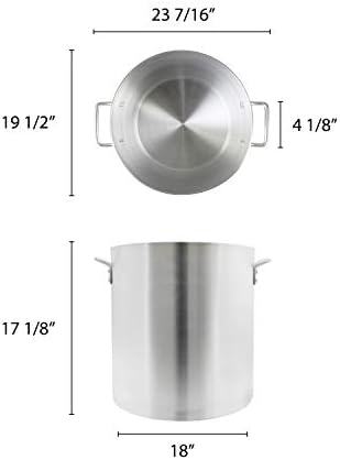 80 Quart Aluminum Stock Pot with Handles