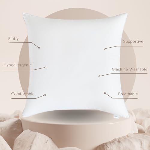 Cloudote Down Alternative Throw Pillow Insert 16x26 Pack of 2