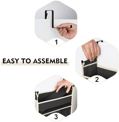 Over The Door Hanging Organizer 5 Shelves 10 Pockets Black