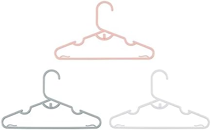 Stackable Kids Hangers 100 Pink Pieces Non-Slip Shoulder Grooves