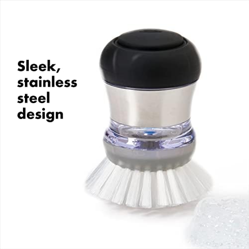 OXO Steel Soap Dispensing Palm Brush 1