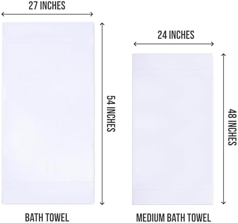 Utopia Towels 6 Pack Medium Bath Towel Set