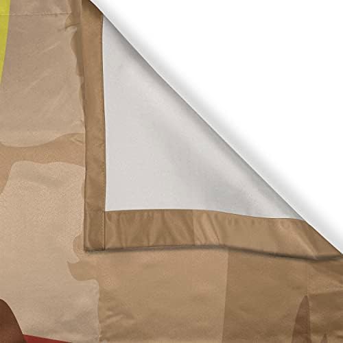 Ambesonne African Kitchen Curtains 2 Panel Set Brown Cocoa 55x39