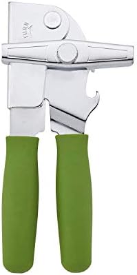 Portable Can Opener with Sharp Blade and Easy Turn Knob Green