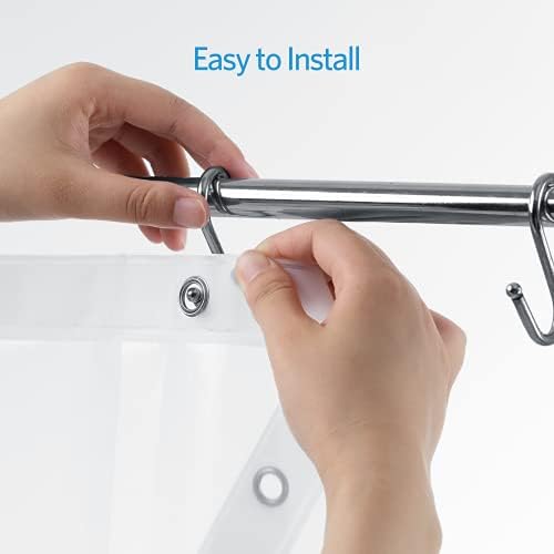 EHZNZIE Clear Shower Curtain Liner 72x72 Inches