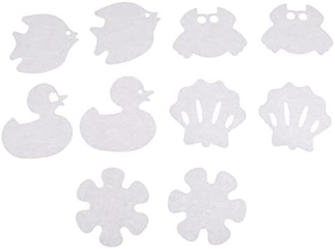 Transparent Cartoon Non-Slip Bath Stickers - 10 Pcs