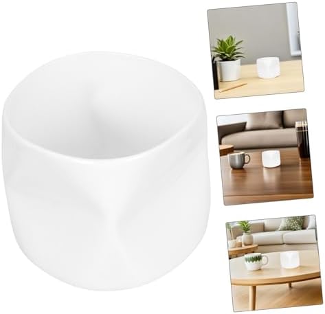 Ciieeo Mini White Porcelain Tea Cup and Candle Holder