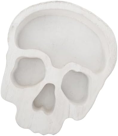 Ciieeo Halloween Skull Candle Holder Serving Bowl for Parties and Snacks