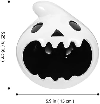 Halloween Candy Bowl Ghost Shaped Ceramic Candle Holder