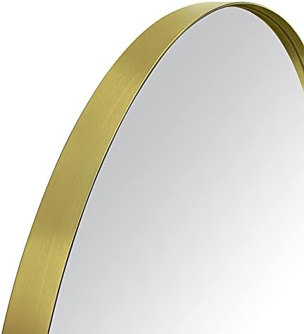 TEHOME Brushed Gold Oval Wall Mirror 20x40 Inch