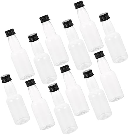 50pcs Clear Glass Shot Bottles with Caps for Home Brewing