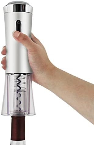 True Lux Electric Rechargeable Corkscrew Bottle Opener Silver