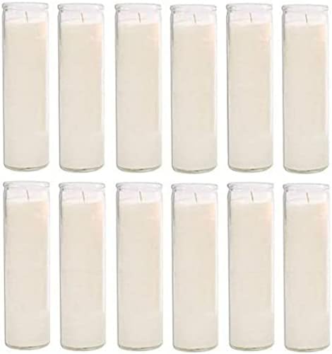 Brilux Glass Assorted Religious Candle White Case of 12