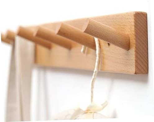 Bestyash Wooden Wall Mounted Storage Hanger for Clothes and Hats