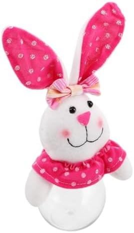 SUPVOX Transparent Bunny Candy Jar for Easter Treats