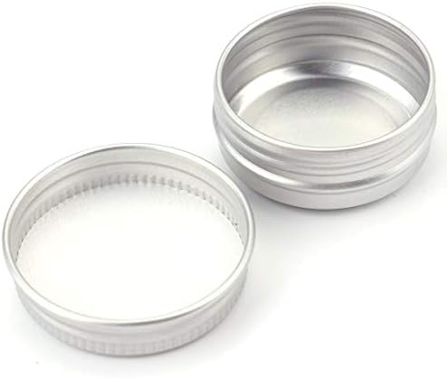 Tosnail 96-Pack Mini Round Aluminum Tins with Screw Lids