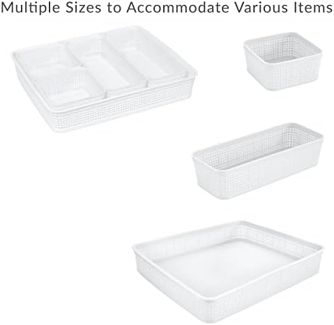 Simplify 5 Piece Organizer Set White