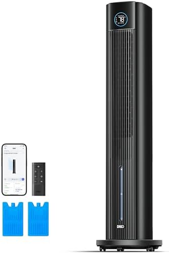 Dreo Tower Fan for Bedroom 43 2025 Upgrade Black