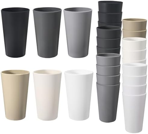 24 Pcs 20 Oz BPA-Free Plastic Cups Set