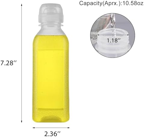 RAMFIYN 10oz Condiment Squeeze Bottles with Flip Top - 6 Pack