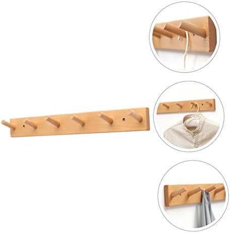 Bestyash Wooden Wall Mounted Storage Hanger for Clothes and Hats
