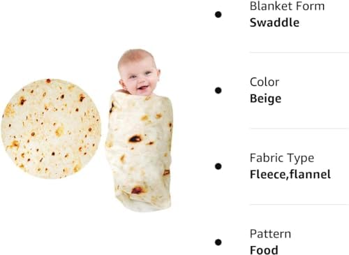 Tortilla Blanket for Baby 285 GSM Soft Flannel Wrap