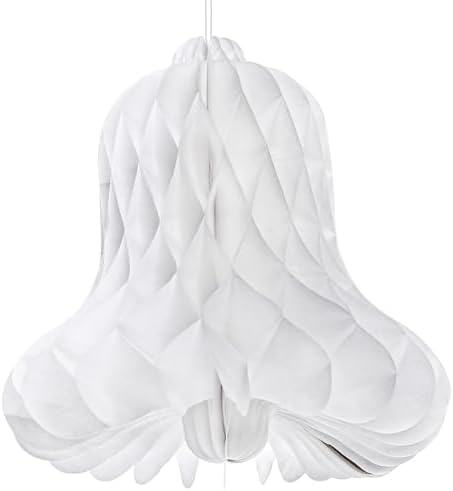 Hiceeden 24 Piece White Paper Wedding Bells Set