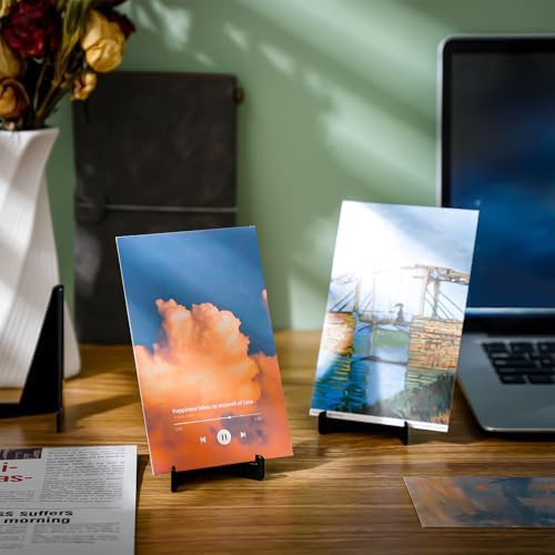 Bucherry 10 Pack Mini Easel Display Stand Acrylic Black
