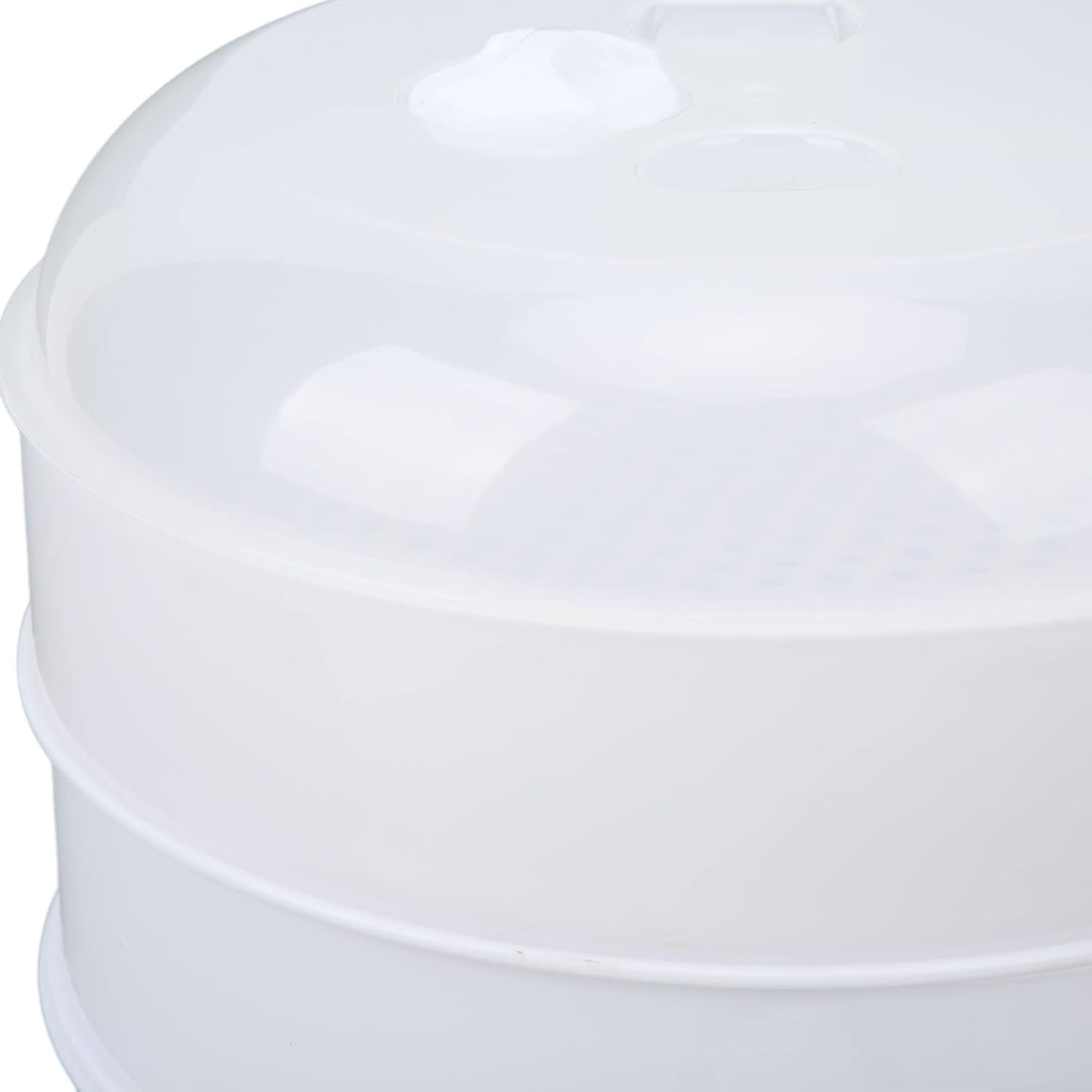 Microwave Steamers with Lid Handle and Transparent Cover