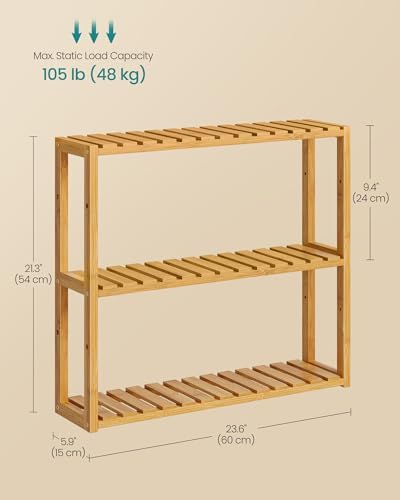 3-Tier Bamboo Storage Rack for Bathroom