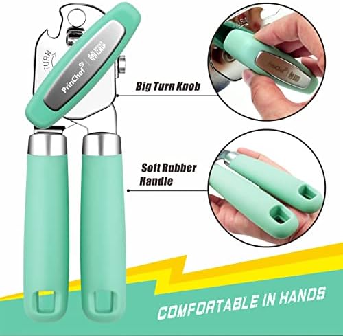 PrinChef Manual Can Opener with Magnet - 2 in 1 Design