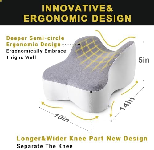 Long Knee Pillow for Side Sleepers Hip and Knee Support
