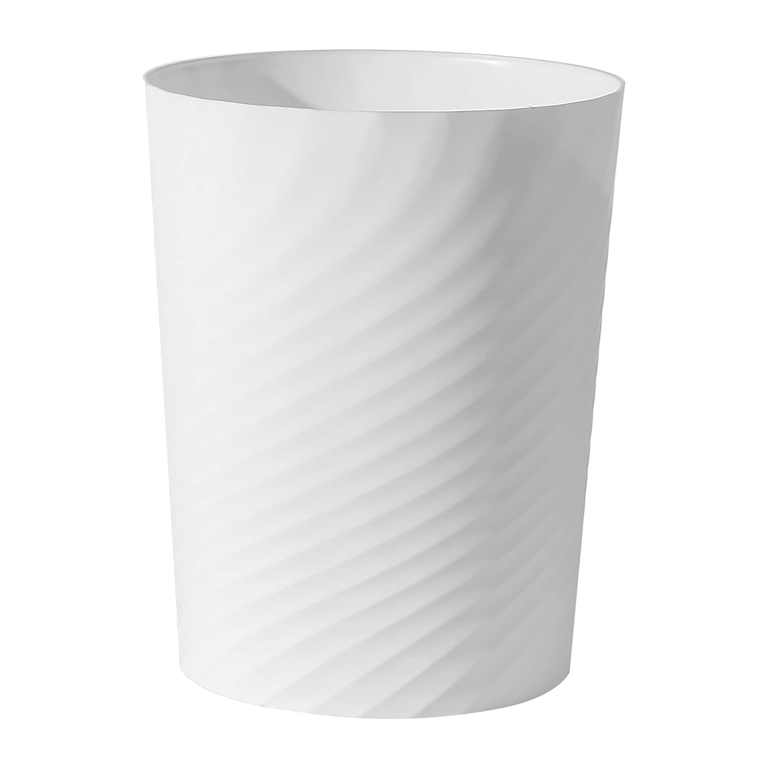 UUJOLY Plastic Small Trash Can Wastebasket 18 Gallon White