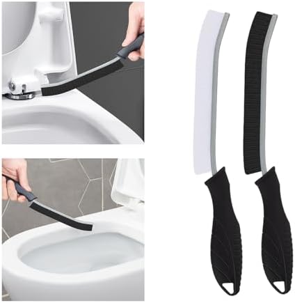TQRR 2Pcs Toilet Brush Gap Scrubber with Hanging Hole