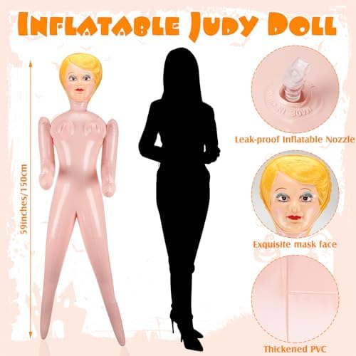 Liliful 59 Inch Inflatable Judy Doll Party Prop